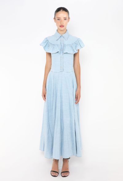 Miu Miu Denim Smock Maxi Dress - 2 Miu Miu Denim Smock Maxi Dress - 2