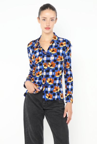 Prada S/S 2017 Mod Graphic Blouse - 1 Prada S/S 2017 Mod Graphic Blouse - 1