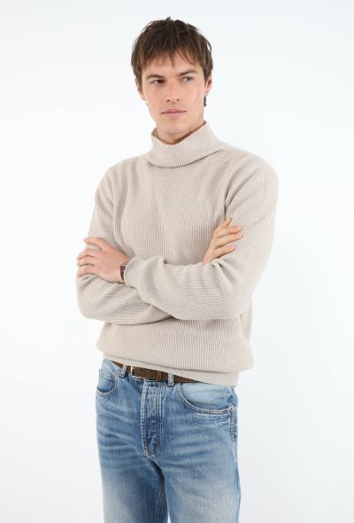 The Row Ribbed Mock-Neck Sweater - 1