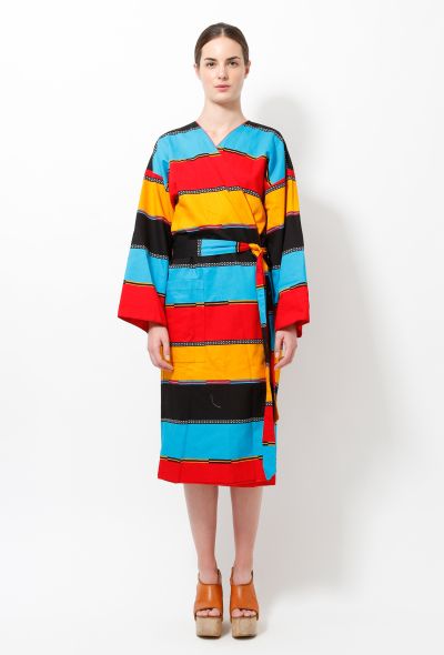                                         '80s Belted Striped Robe-1
