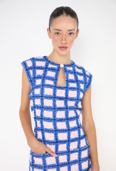 Chanel S/S 2018 Checkered Tweed Dress - 1