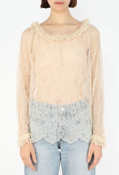 Chanel Chantilly Lace Blouse, 1980s - 1