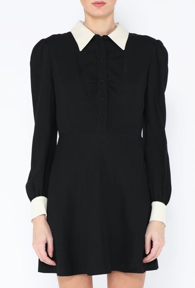 Saint Laurent S/S 2015 Contrast Collared Dress - 1