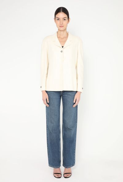 Chanel 1998 Linen 'CC' Button Jacket - 2 Chanel 1998 Linen 'CC' Button Jacket - 2