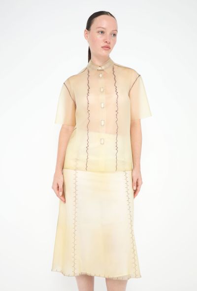 Prada RARE S/S 1998 Beaded Latex Skirt - 1 Prada RARE S/S 1998 Beaded Latex Skirt - 1