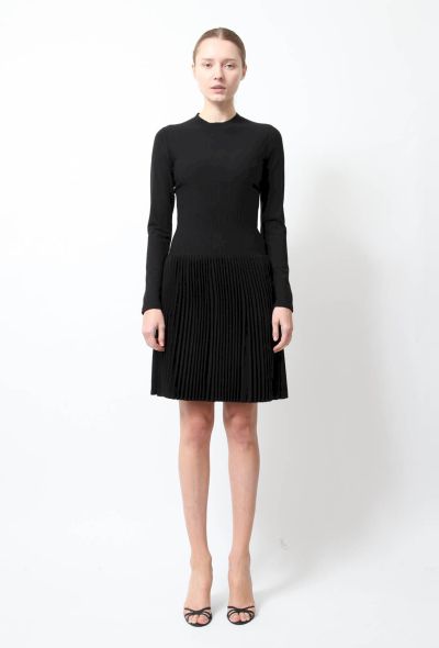 Alaïa Black Pleated Dress - 1