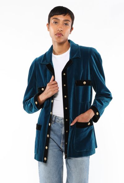 Chanel Velvet 'CC' Button Jacket, F/W 1991 - 1