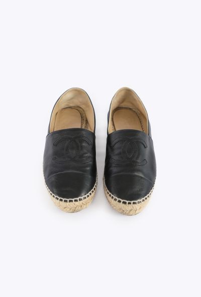 Chanel Leather 'CC' Espadrille Flats - 2