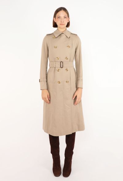 Burberry Vintage Gabardine Belted Trench - 1