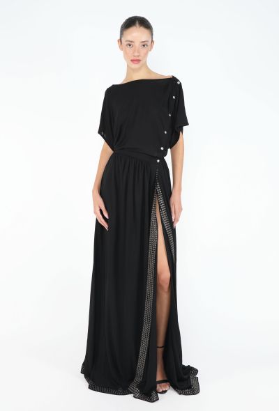 Alaïa 2019 Re-edition 1981 Studded Slit Gown - 1