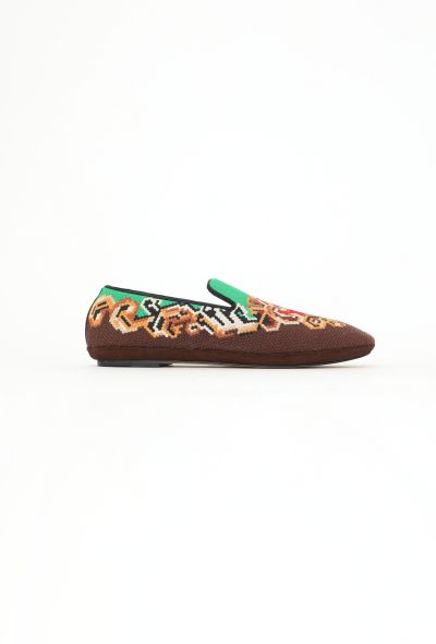 Loewe S/S 2018 Embroidered Graphic Loafers - 1 Loewe S/S 2018 Embroidered Graphic Loafers - 1