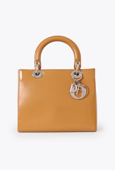 Dior Camel Patent Medium Lady Dior - 1 Dior Camel Patent Medium Lady Dior - 1