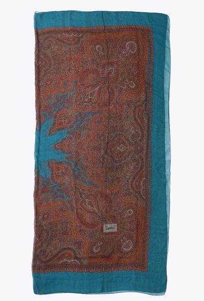 Saint Laurent Late '70s Paisley Silk Scarf - 1
