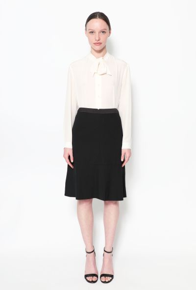 Chanel Classic Silk Trim Skirt - 1