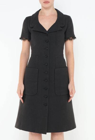 Chloé Early '90s Lace Trim Linen Dress - 2 Chloé Early '90s Lace Trim Linen Dress - 2