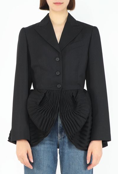 Romeo Gigli Fall 1995 Micro Pleated Peplum Blazer - 1