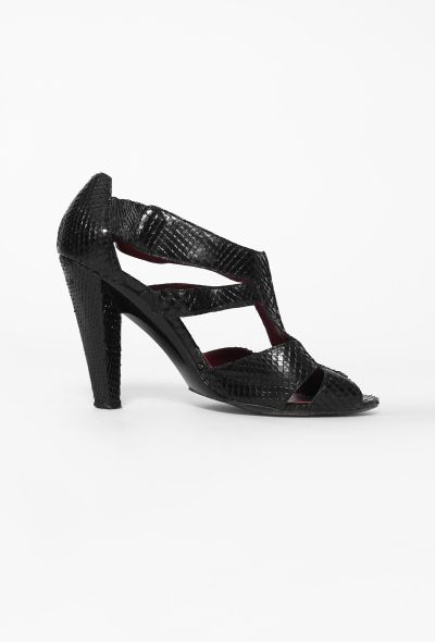 Balenciaga Python Cut-Out Sandals - 2 Balenciaga Python Cut-Out Sandals - 2