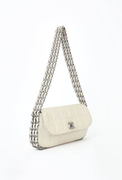 Chanel Three Chain Chocolate Bar Flap Bag - 2