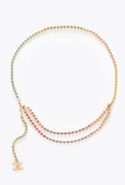 Chanel Resort 2024 Rainbow Strass Belt - 1