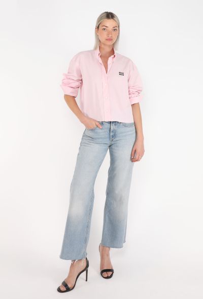 Miu Miu Hybrid Logo Cropped Shirt, 2025 - 2