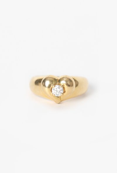 Van Cleef & Arpels 18K Yellow Gold & Diamond Heart Ring - 1 Van Cleef & Arpels 18K Yellow Gold & Diamond Heart Ring - 1