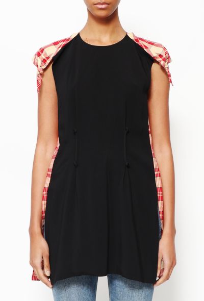 Céline S/S 2017 Split Plaid Tunic - 1 Céline S/S 2017 Split Plaid Tunic - 1