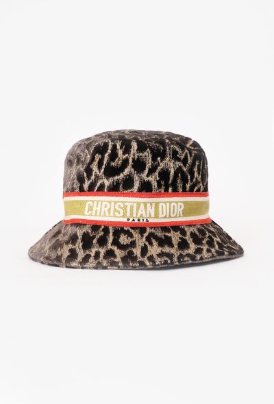 Dior 2021 Velvet Leopard Bucket Hat - 1 Dior 2021 Velvet Leopard Bucket Hat - 1
