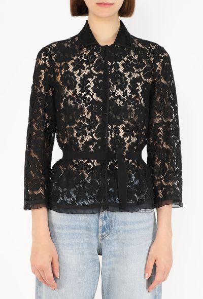 Prada Raschell Belted Lace Blouse, F/W 2008 - 1