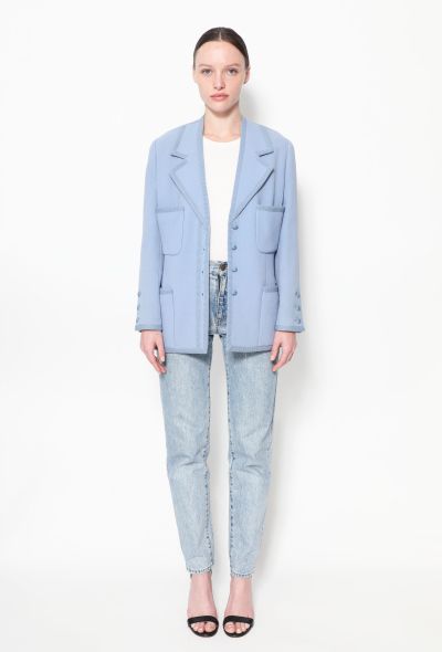 Chanel '90s Braided Trim Pocketed Jacket - 2 Chanel '90s Braided Trim Pocketed Jacket - 2
