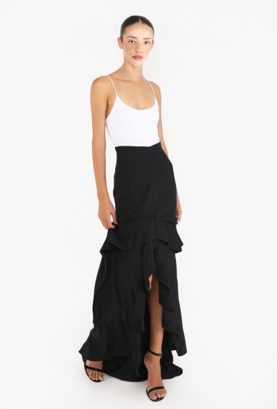 Saint Laurent Ruffled Silk Maxi Skirt, F/W 2003 - 1