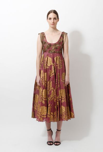 Exquisite Vintage Vintage Hand Embroidered Dress - 1