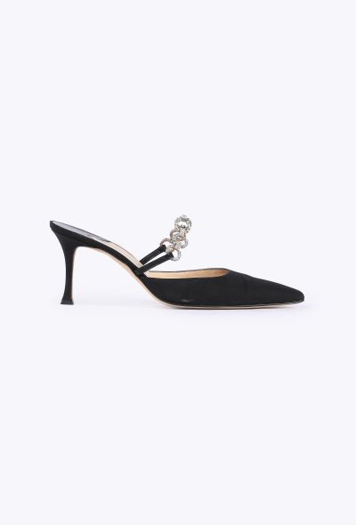 Manolo Blahnik Vintage Embellished Mules - 1