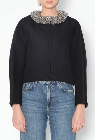 Balenciaga F/W 2015 Chainlink Collar Jacket - 1 Balenciaga F/W 2015 Chainlink Collar Jacket - 1