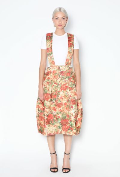 Comme des Garçons 2016 Floral Jacquard Suspender Skirt - 1 Comme des Garçons 2016 Floral Jacquard Suspender Skirt - 1