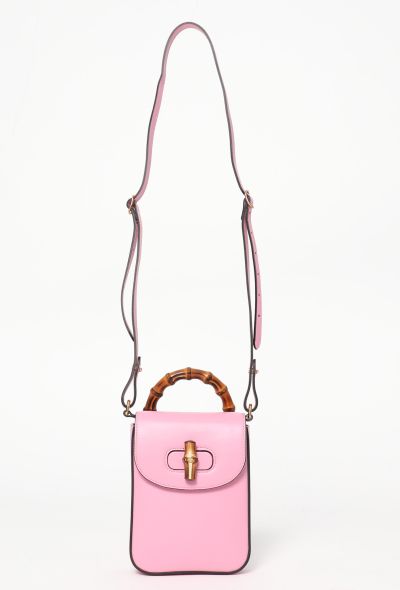 Gucci 2023 Pink Bamboo Mini Crossbody Bag - 2 Gucci 2023 Pink Bamboo Mini Crossbody Bag - 2