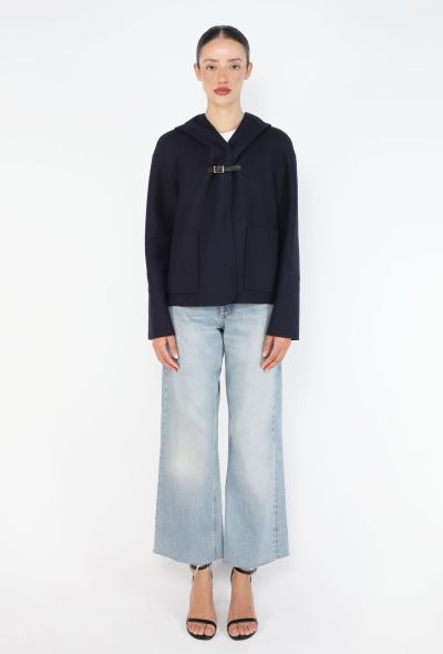 Valentino Buckled Wool Hooded Jacket - 2
