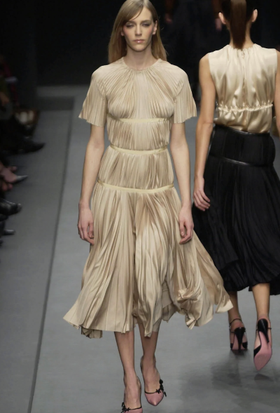 Prada Rare F/W 2002 Silk Pleated Gown - 2