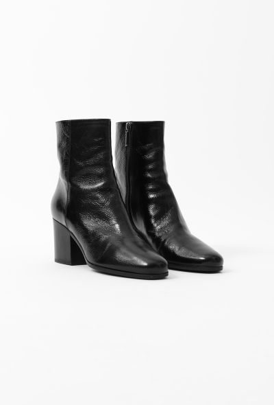 Christian Dior Lacquered Leather Ankle Boots - 2