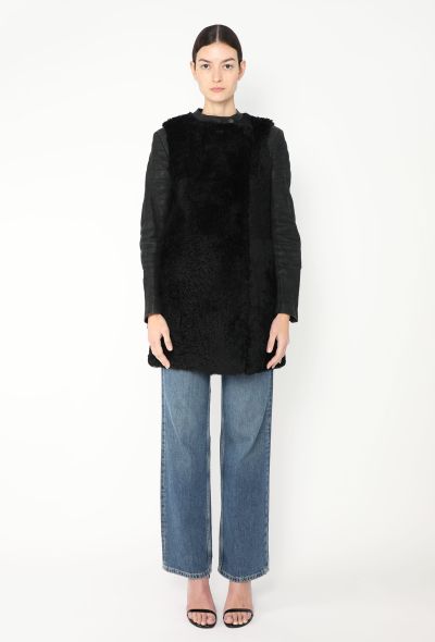 Céline Lambskin Shearling Biker Coat - 1 Céline Lambskin Shearling Biker Coat - 1