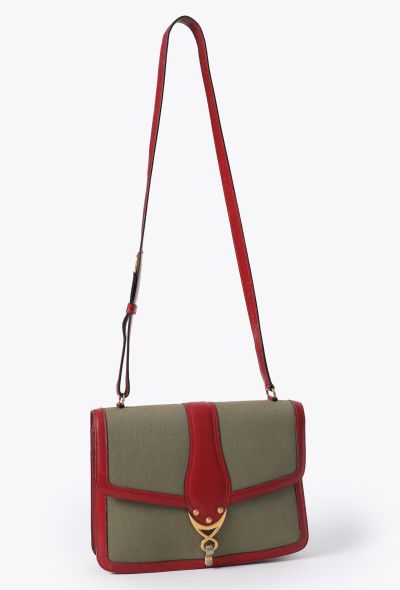 Hermès '80s Toile & Box Shoulder Bag - 2 Hermès '80s Toile & Box Shoulder Bag - 2