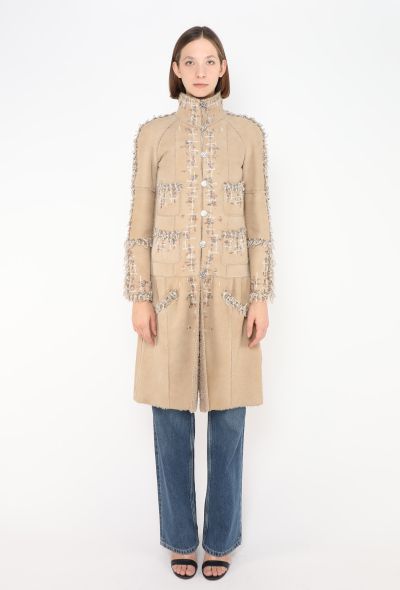 Chanel COLLECTOR F/W 2005 Embellished Shearling Coat - 1 Chanel COLLECTOR F/W 2005 Embellished Shearling Coat - 1