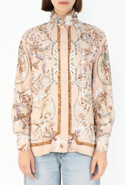 Hermès 1988 'Perles d'Orient et d'Occident' Silk Blouse - 1