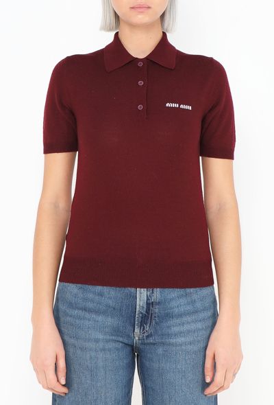 Miu Miu S/S 2024 Knit Emblem Polo - 1 Miu Miu S/S 2024 Knit Emblem Polo - 1