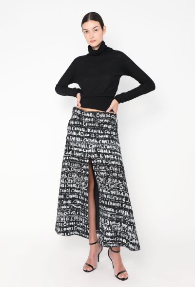 Chanel STUNNING Pre-Fall 2023 Dakar Hand-Painted Ribbon Skirt - 1 Chanel STUNNING Pre-Fall 2023 Dakar Hand-Painted Ribbon Skirt - 1