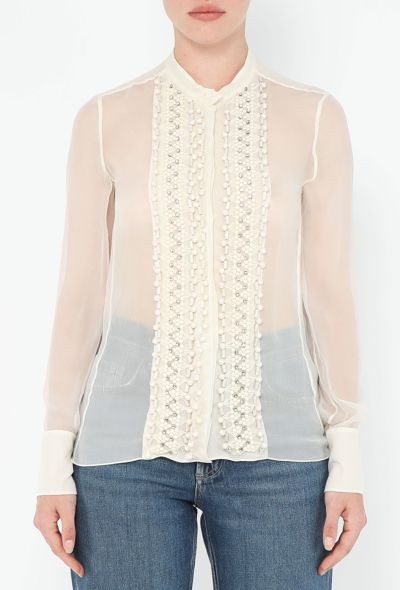 Chloé Georgette Embroidered Blouse - 1 Chloé Georgette Embroidered Blouse - 1