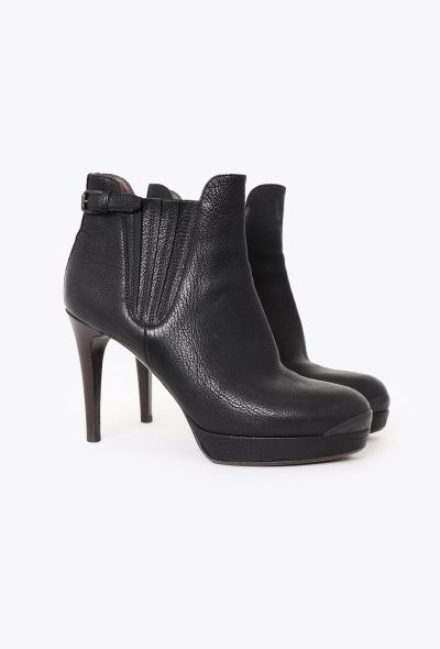 Bottega Veneta Leather Intrecciato Chelsea Boots - 2