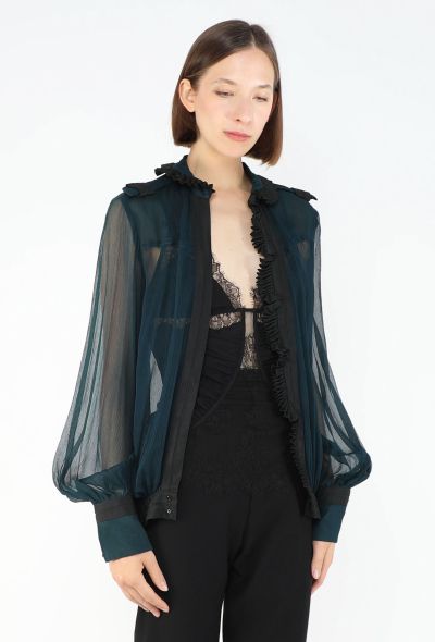 Gucci F/W 2005 Lace & Chiffon Blouse - 1