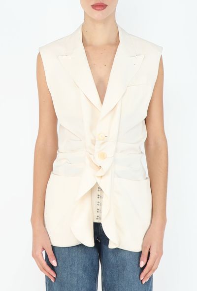 Jean Paul Gaultier 2005 Corset Ruffled Silk Blazer - 1