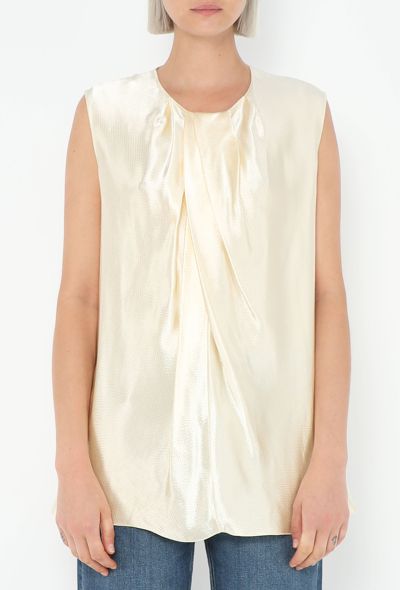 The Row 2020 Shira Textured Satin Top - 1