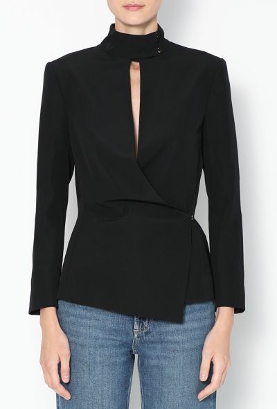 Saint Laurent Vintage Crêpe Wrap Jacket - 2 Saint Laurent Vintage Crêpe Wrap Jacket - 2